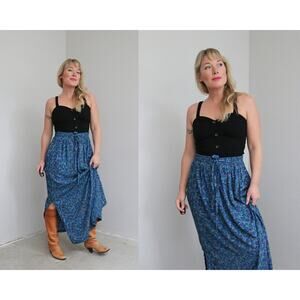 1990's Vintage Casual Corner Summer Maxi Skirt ~ Women's MD LG XL ~ 29" to 35"